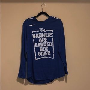Dematha Nike blue long sleeve shirt